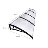 Mountview Window Door Awning Outdoor 1M X 4M Transparent 1x4M - Front View
