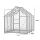 Lambu Greenhouse Aluminium Walk In Green - Front View