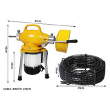 Traderight Drain Cleaner Machine Snake - Front View