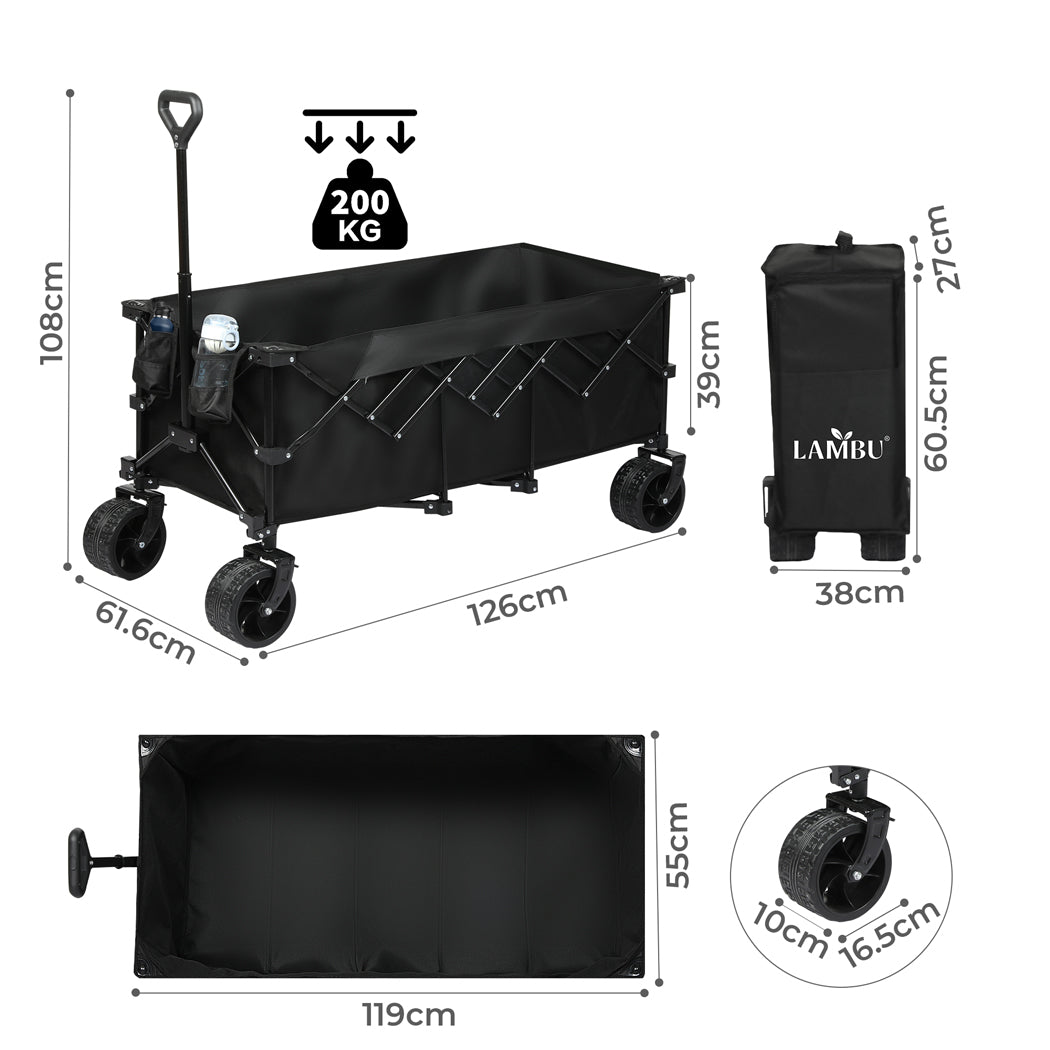 Lambu Folding Wagon Trolley Cart-2018816880265007106