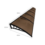 Mountview Window Door Awning Outdoor 1M X 6M Brown 1x6M - Front View