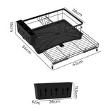 Toque Expandable Drain Drying Rack Dish Bowl Holder - Front View