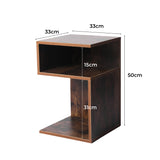 Levede Bedside Tables Drawers Side Table Oak - Front View