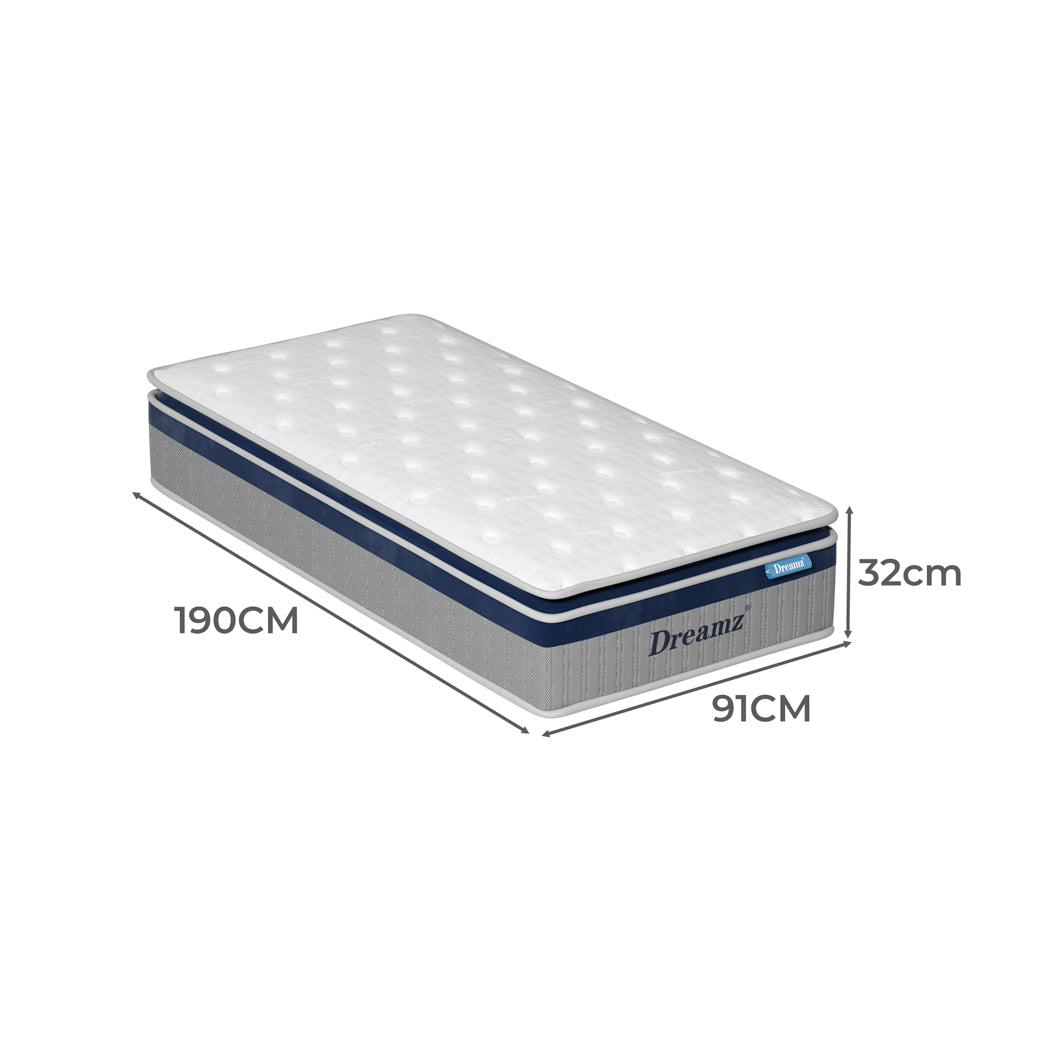 DreamZ Spring Mattress Pillow Top All Sizes  32CM-2006732828414447618