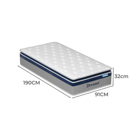 DreamZ Spring Mattress Pillow Top All Sizes  32CM-2006732828414447618