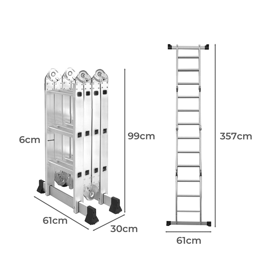 Traderight Multi Purpose Ladder Aluminium-2006733177204379650