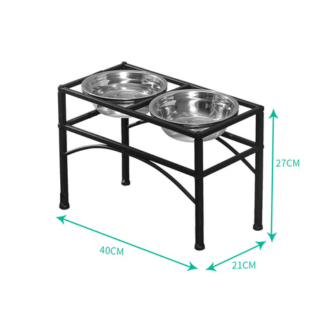 PaWz Dual Elevated Raised Pet Dog Feeder Medium-2006733200889614338