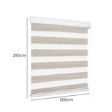 Marlow Blackout Zebra Roller Blind Curtains 120x210 Beige-2018816756495290370