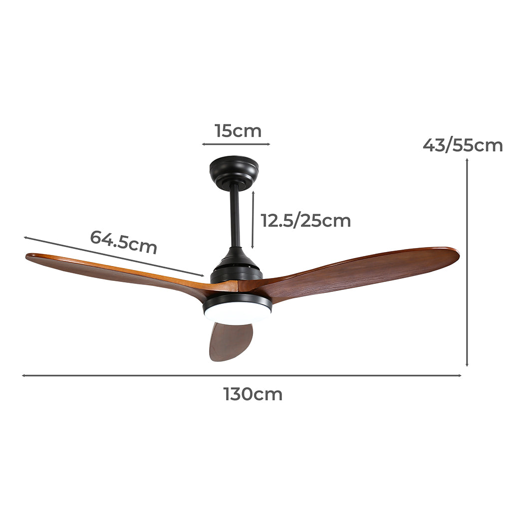 Spector 52'' Ceiling Fan DC Motor LED Walnut-2018816906596847618