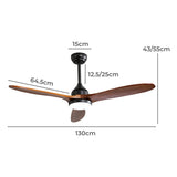 Spector 52'' Ceiling Fan DC Motor LED Walnut-2018816906596847618