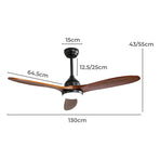 Spector 52'' Ceiling Fan DC Motor LED Walnut-2018816906596847618