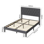 Levede Bed Frame Upholstered Platform Mattress Base Double-2011971106507984898