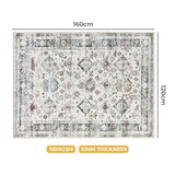 Marlow Floor Rug Vintage Short Pile Washable Carpet Soft Plush Non Slip 160x120 - Front View
