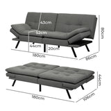 Levede Sofa Bed Futon Recliner Lounge - Front View