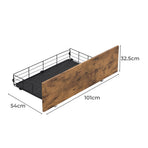 Levede 4 Queen Bed Frame Storage Drawers-2018816884425756674