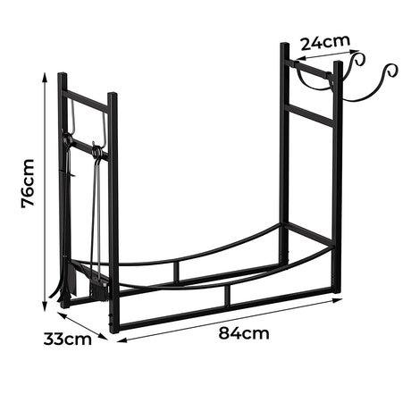 Moyasu Firewood Rack Fireplace Tool Log Holder-2018816803790262274