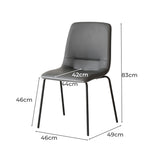 Levede Stackable Dining Chairs Kitchen Grey - Front View