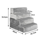 PaWz Pet Stairs 4 Step Ramp Portable X-Large - Front View
