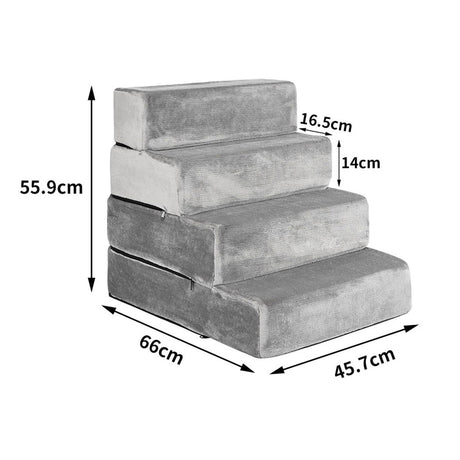 PaWz Pet Stairs 4 Step Ramp Portable X-Large-1954802513781854210