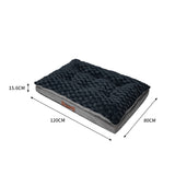 Dog Calming Bed Warm Soft Plush Comfy XL Grey X-Large - Front View
