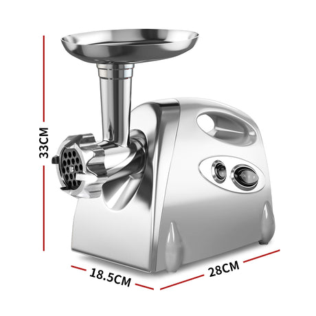 800W Electric Meat Grinder Mincer Sausage Silver-1954802838118993922
