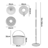 Cleanflo Spin Mop and Bucket Set Dry - Front View