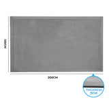 Marlow Coral Velvet Area Rugs Large Mat 120x200cm Grey-2018816744579272706