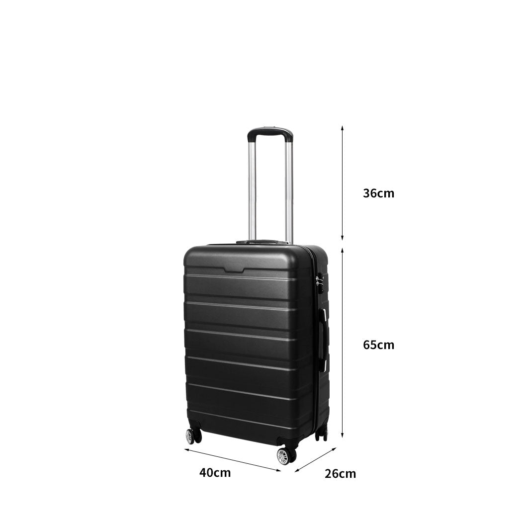 Slimbridge 24" Luggage Case Suitcase Black 24 inch-2006733064620871682
