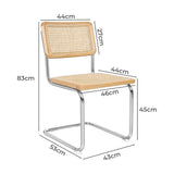 Levede 6x Rattan Chair Dining Chairs - Front View