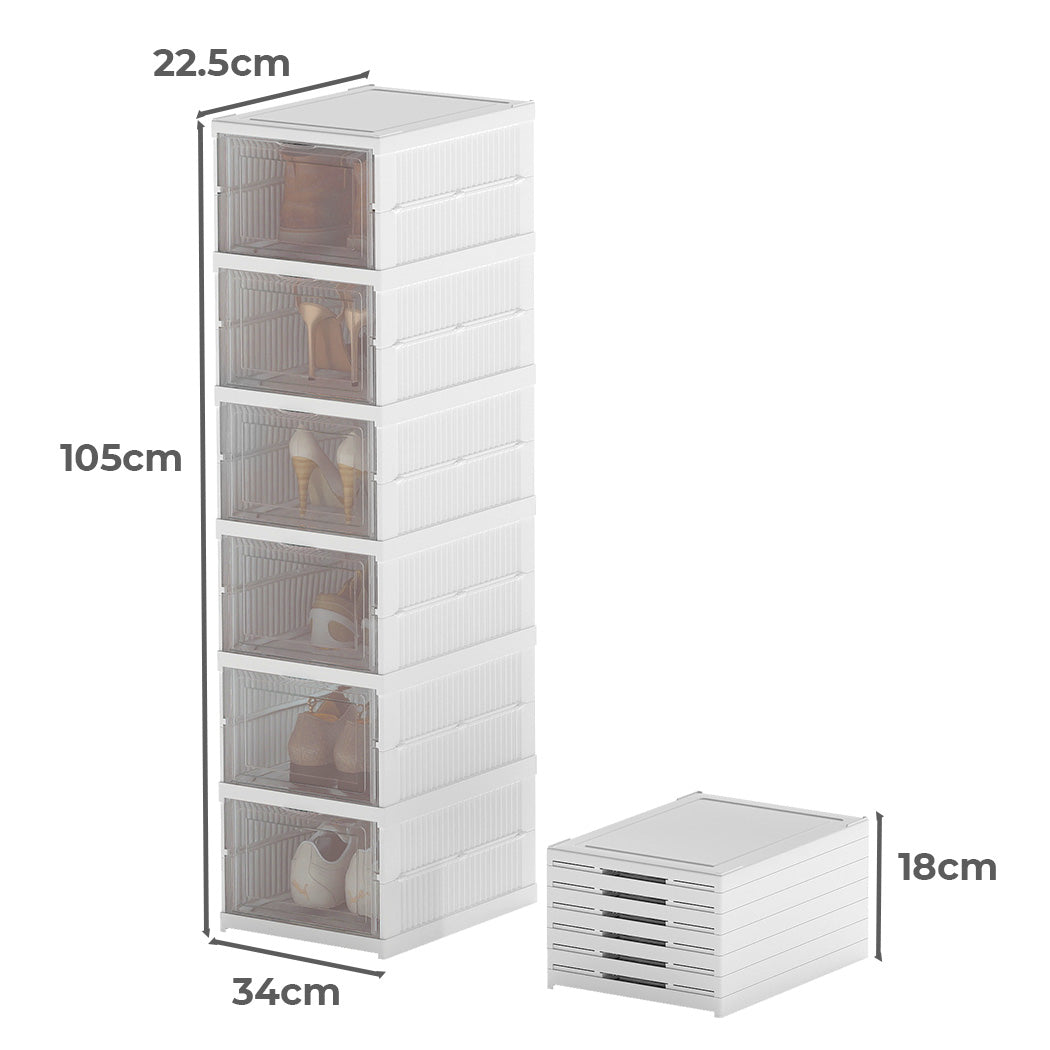 Levede 6 Pcs Shoe Box Home Shoe Shelf Storage Organizer-2006733421182849026