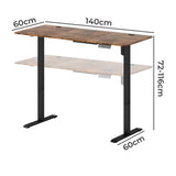 Levede Electric Standing Desk Height Adjustable 140cm - Front View