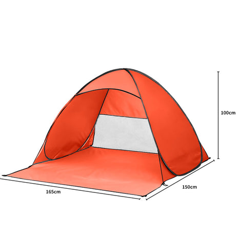 Mountview Pop Up Beach Tent Caming Portable Orange-1954802641854926850