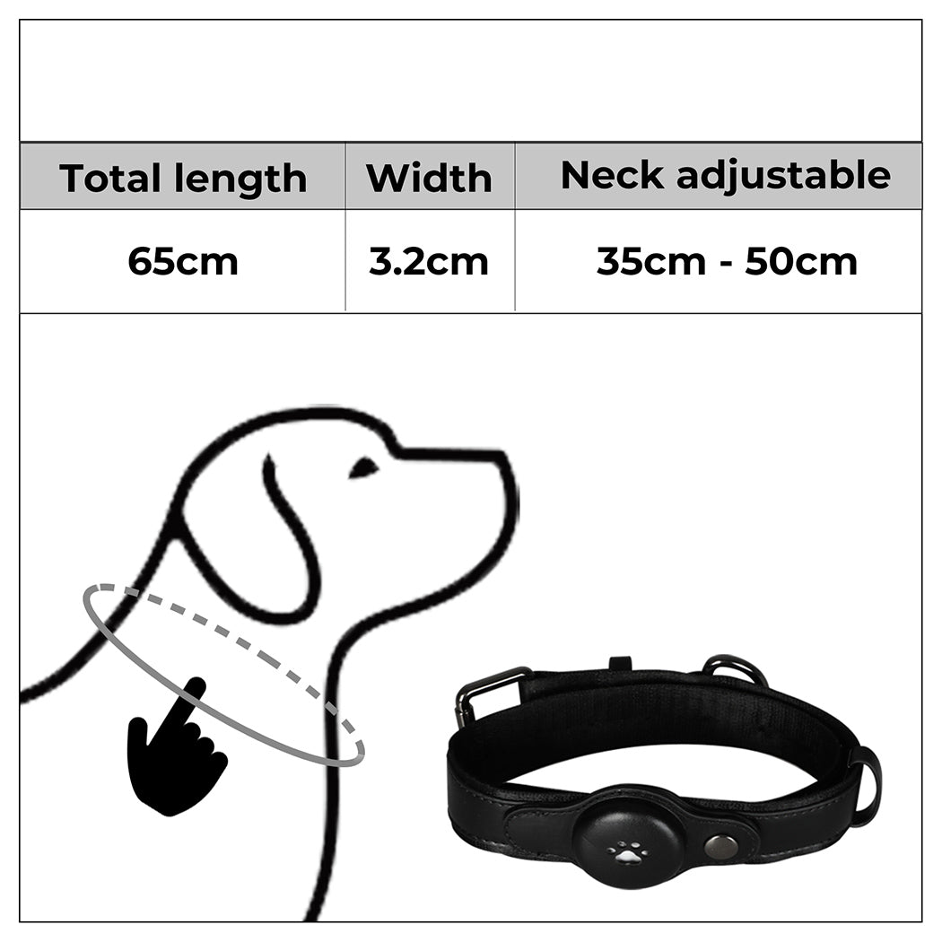 PaWz Bluetooth Pet Tracker Collar Dog Black-2006732996572483586
