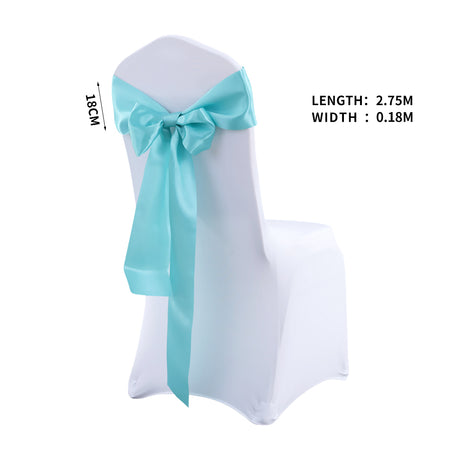 20x Satin Chair Sashes Cloth Cover Wedding Tiffany-2018816625234546690