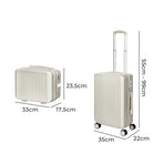 Slimbridge Luggage Suitcase Trolley White 2pc 14"+20"-2006733067858874370