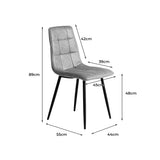 Levede 8x Dining Chairs Kitchen Chair - Front View