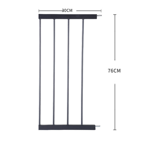 Levede Baby Safety Gate Adjustable Pet Black 30cm Extension-2018816616447479810