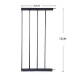 Levede Baby Safety Gate Adjustable Pet Black 30cm Extension - Front View