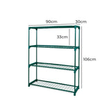 Levede 2x 4 Tier Plant Stand Shelves - Front View