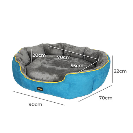 PaWz Electric Pet Heater Bed Heated L Blue Large-2018816777307426818