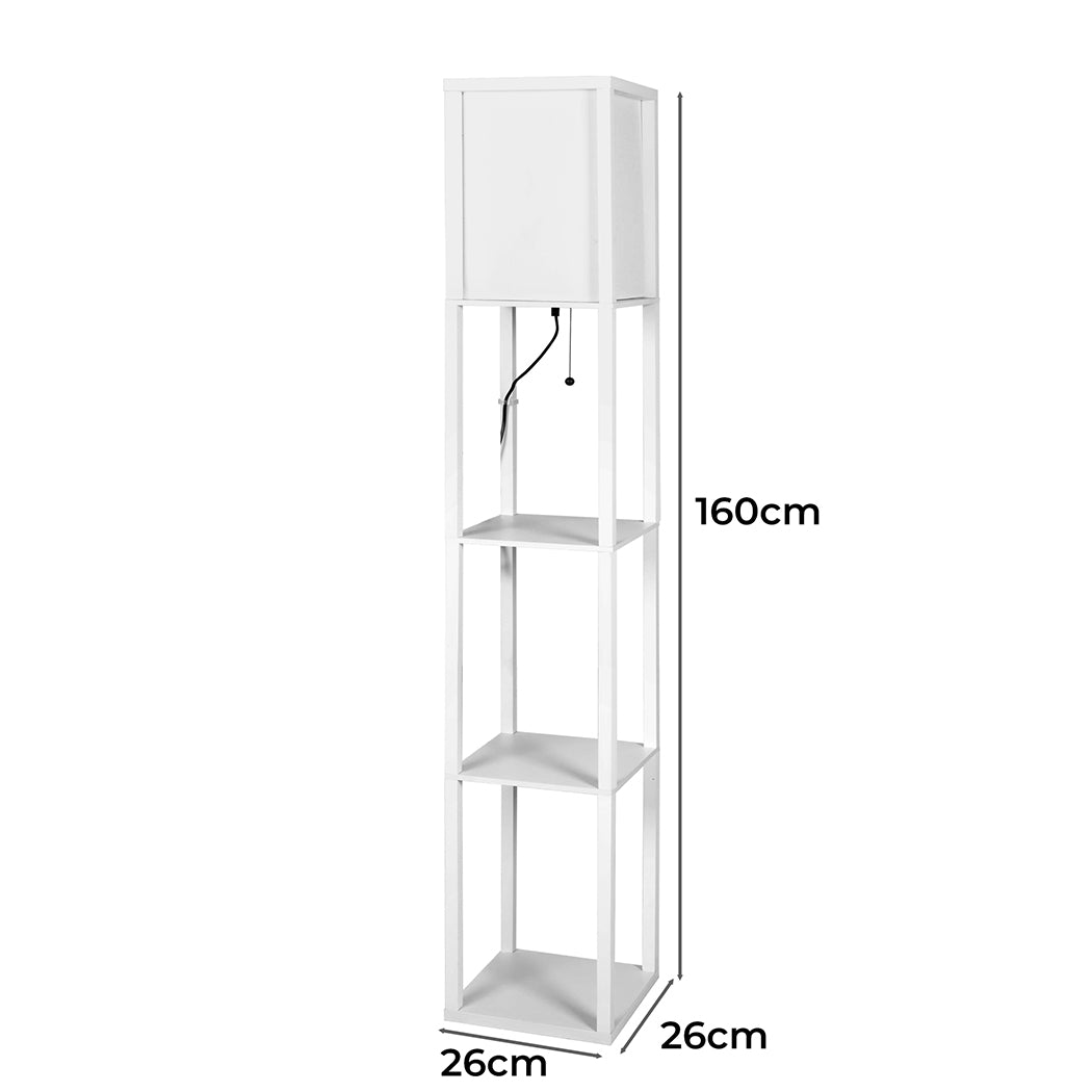 EMITTO Floor Lamp Storage Shelf LED White-2006733078575321090