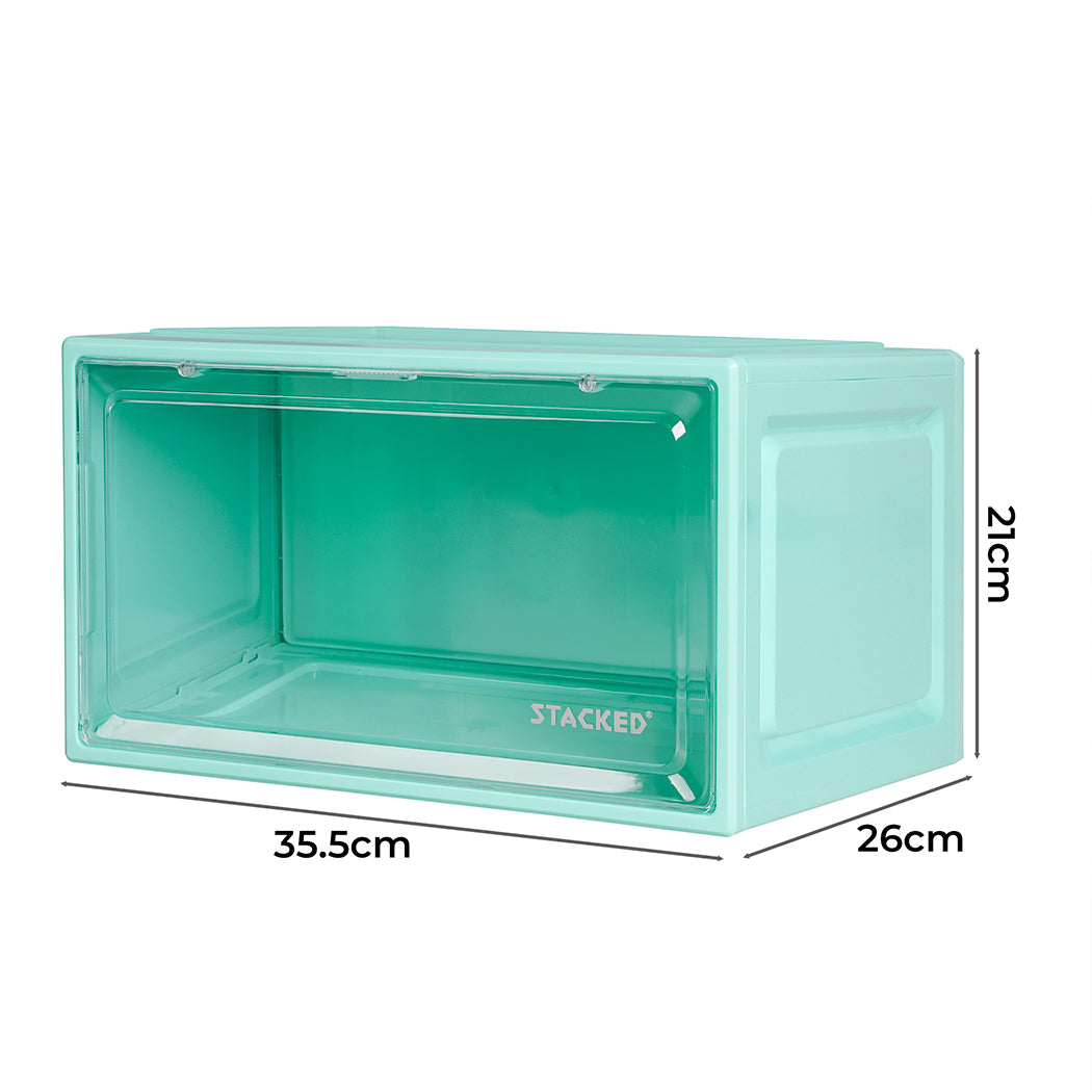 Stacked Sneaker Display Case Stackable Cyan-2006733027409006594