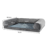 PaWz Pet Bed Sofa Dog Bedding Soft Warm L Cover Grey Cover Large - Front View