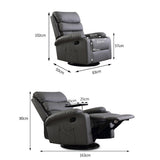 Levede Massage Chair Recliner Chairs Grey - Front View