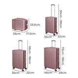 Slimbridge Luggage Suitcase Trolley Rose gold 4pc 14
