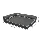 Pawz Orthopedic Dog Bed L Grey - Front View