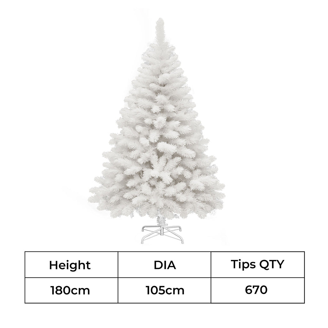 Santaco 1.8M 670 Tips White Christmas Tree-2006732744293486594
