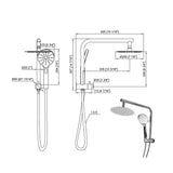 Shower Head High Pressure Set Rain Round Silver-2018816876871815170