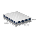 DreamZ Spring Mattress Pillow Top All Sizes 32CM - Front View