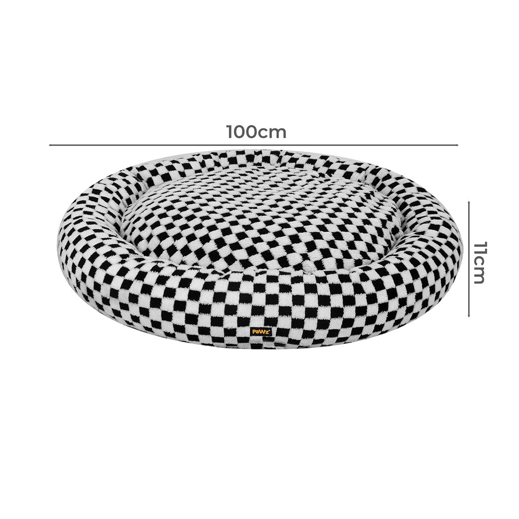 Pawz Circular Plush Dog Cosy Bed Calming Pet Plush Bed-2011971123503304706